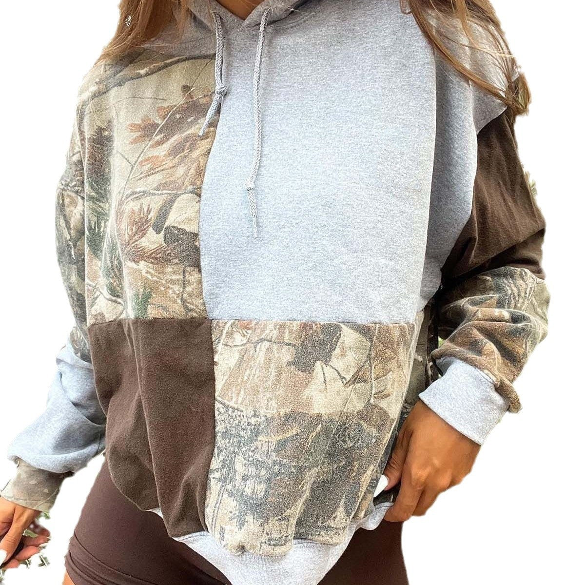 3D Camouflage Leaf-Pattern Street Hoodie