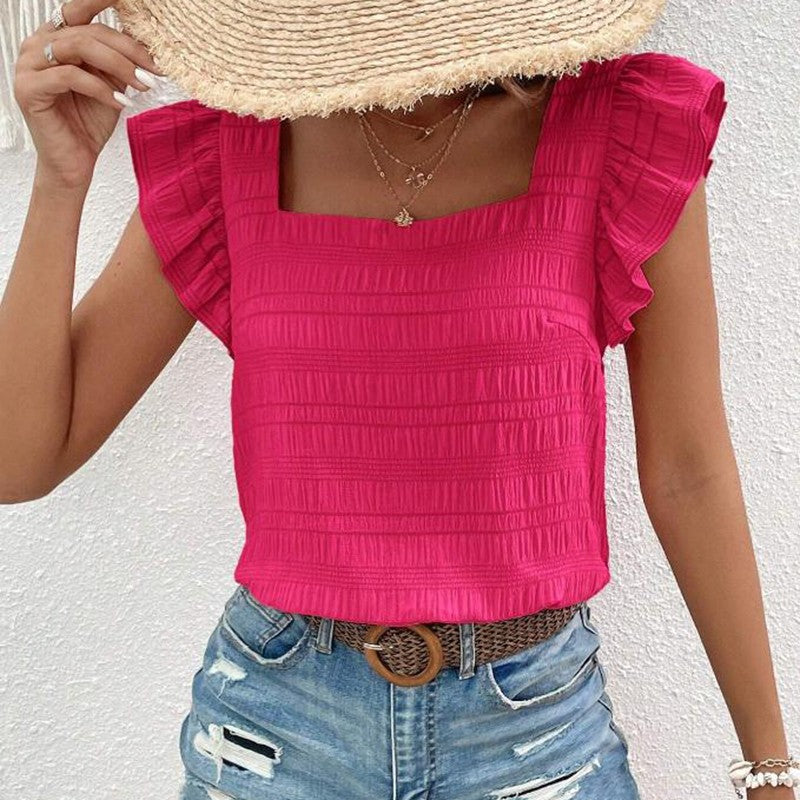 Amara Ruffled Sleeve Blouse