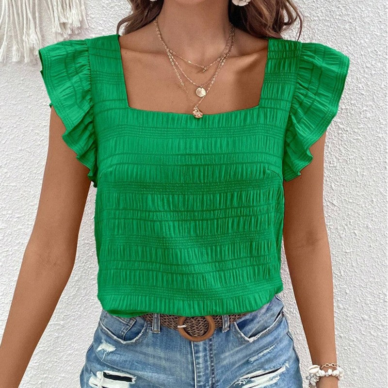 Amara Ruffled Sleeve Blouse