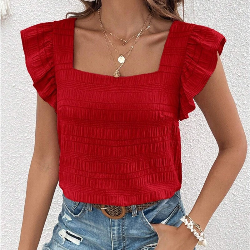 Amara Ruffled Sleeve Blouse
