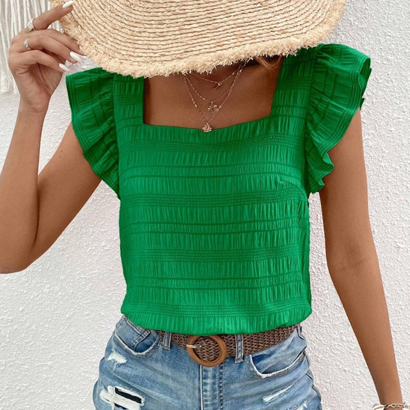 Amara Ruffled Sleeve Blouse