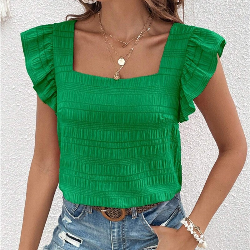Amara Ruffled Sleeve Blouse