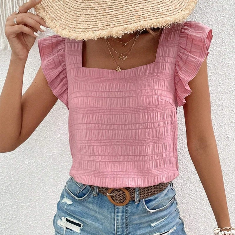 Amara Ruffled Sleeve Blouse