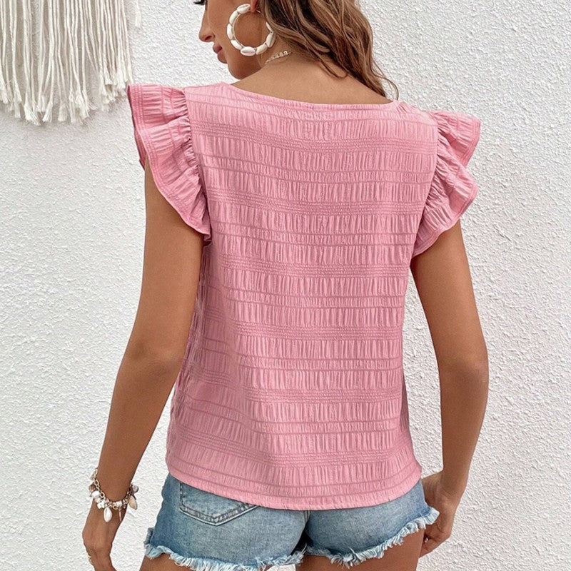 Amara Ruffled Sleeve Blouse