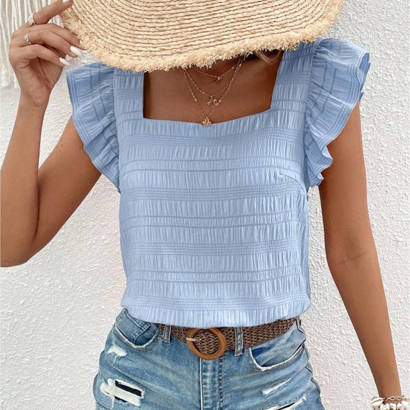 Amara Ruffled Sleeve Blouse