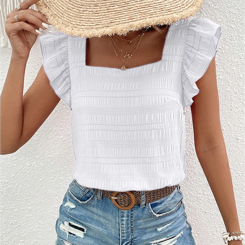 Amara Ruffled Sleeve Blouse