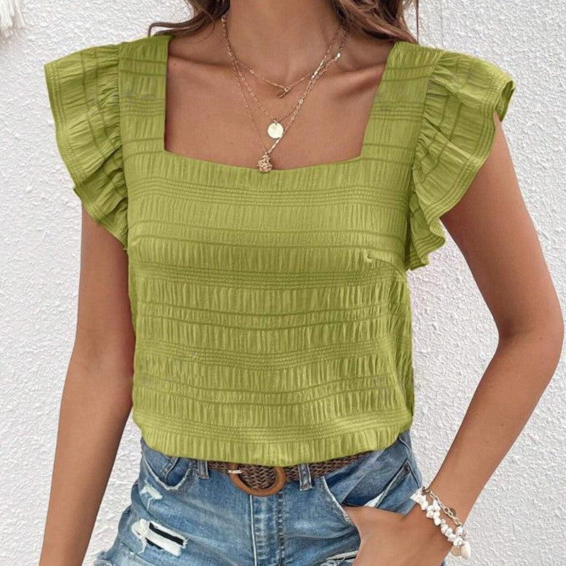 Amara Ruffled Sleeve Blouse