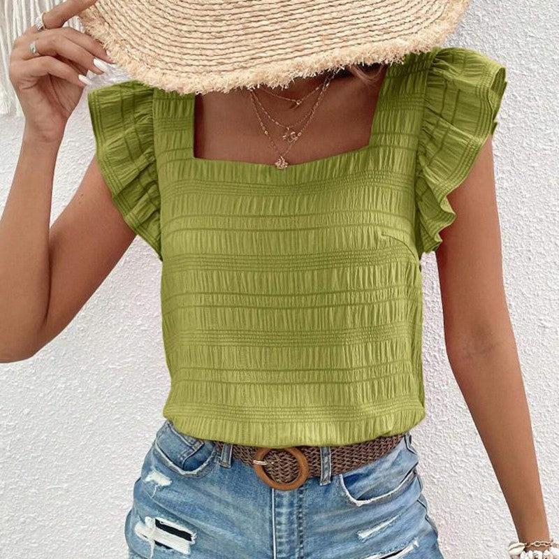Amara Ruffled Sleeve Blouse