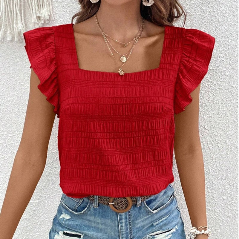 Amara Ruffled Sleeve Blouse