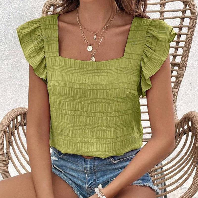 Amara Ruffled Sleeve Blouse