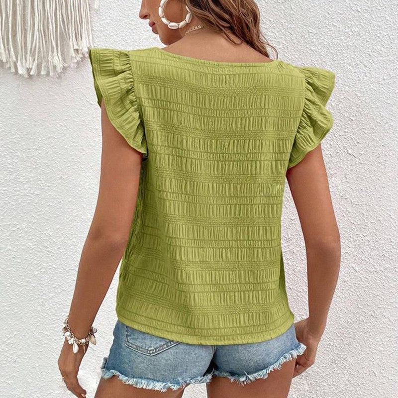 Amara Ruffled Sleeve Blouse