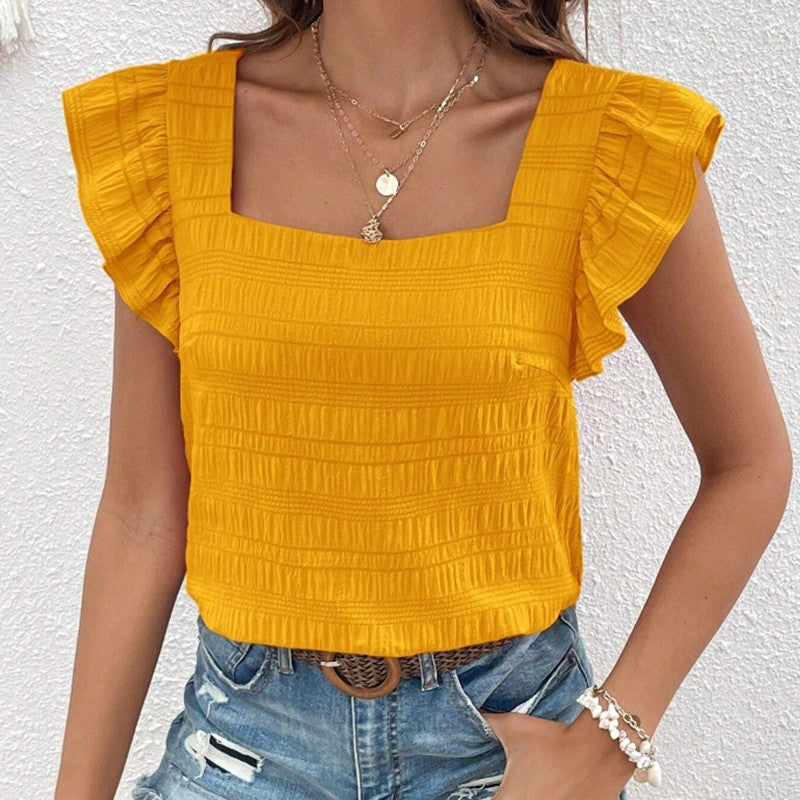 Amara Ruffled Sleeve Blouse