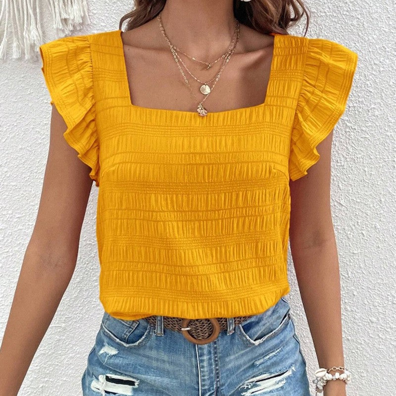 Amara Ruffled Sleeve Blouse