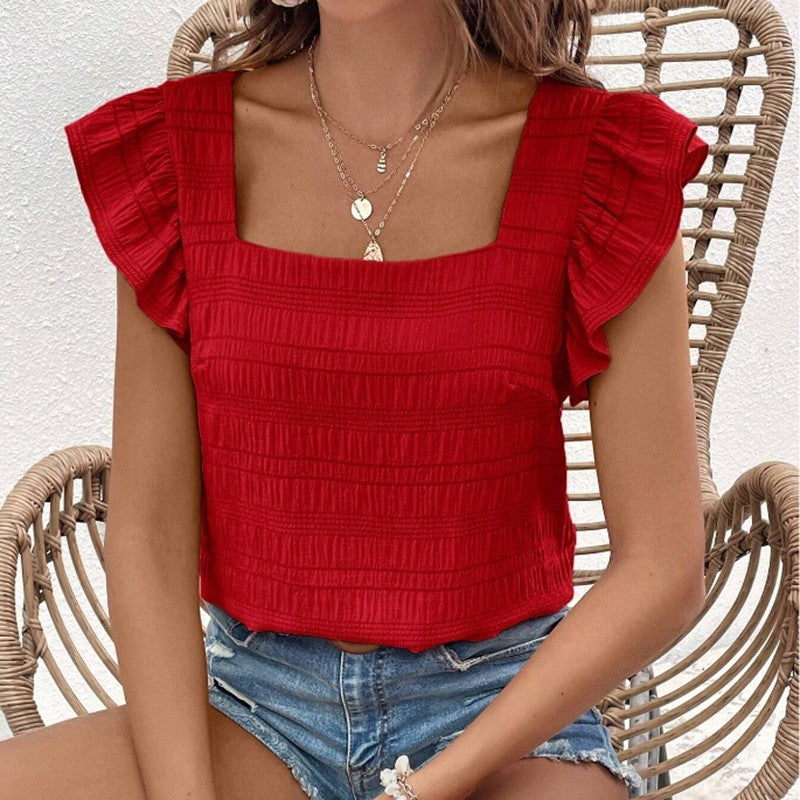 Amara Ruffled Sleeve Blouse