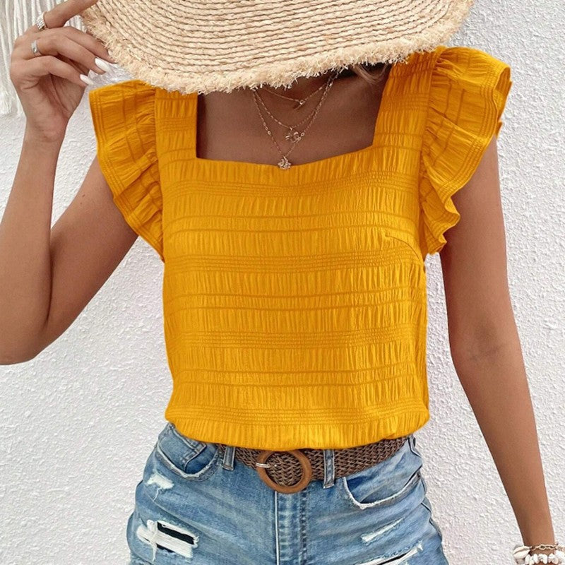 Amara Ruffled Sleeve Blouse
