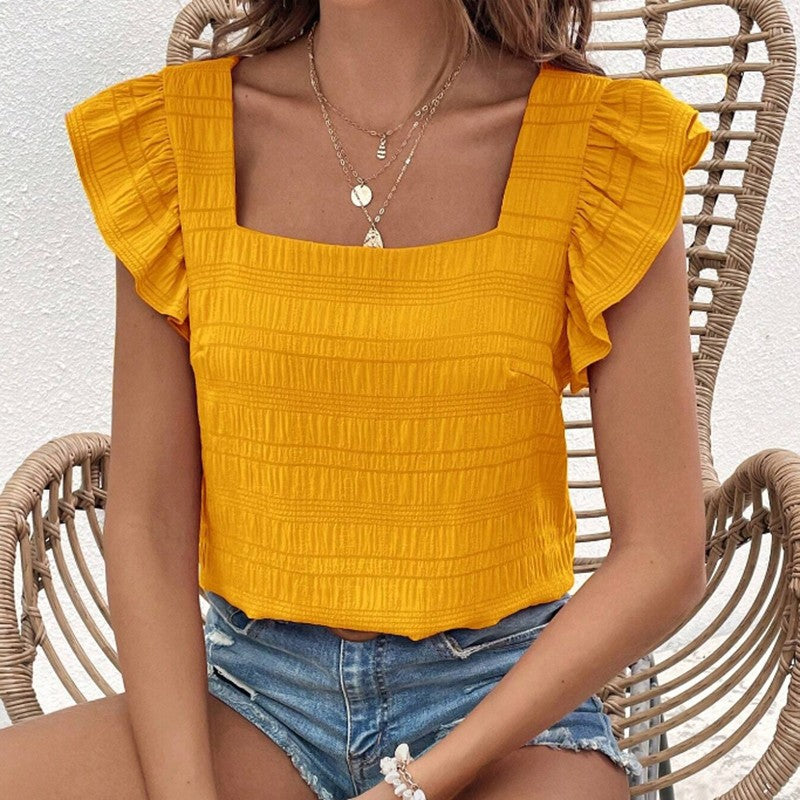 Amara Ruffled Sleeve Blouse