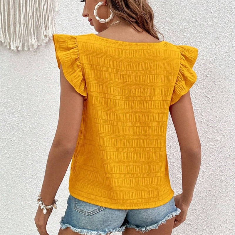 Amara Ruffled Sleeve Blouse