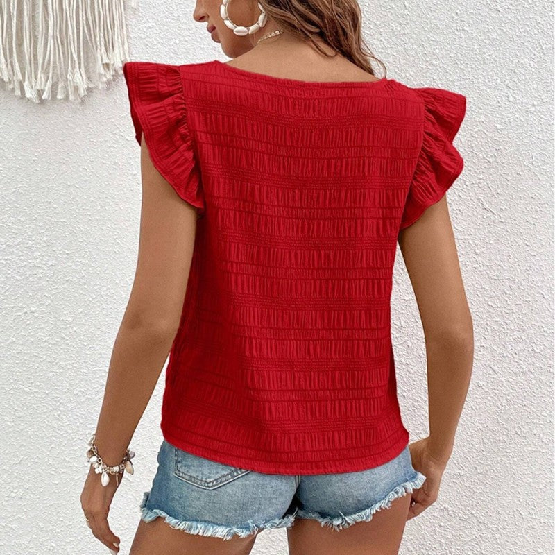 Amara Ruffled Sleeve Blouse
