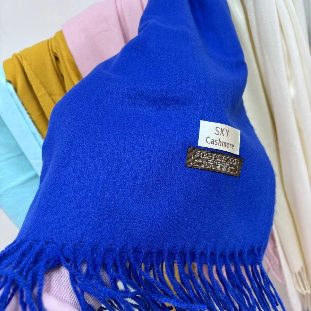 Aurelia Tassel Cashmere Scarf