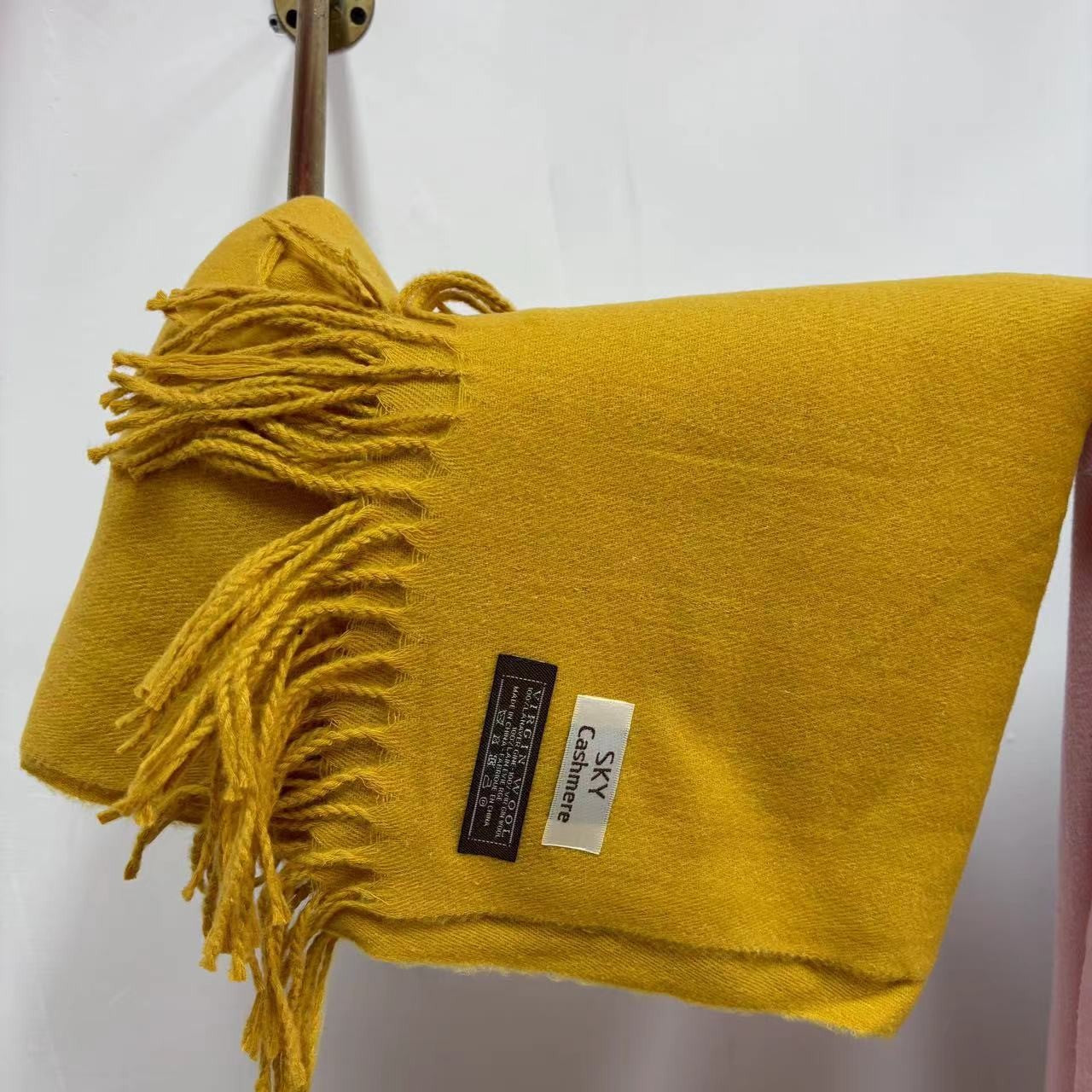 Aurelia Tassel Cashmere Scarf
