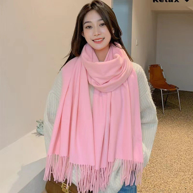 Aurelia Tassel Cashmere Scarf