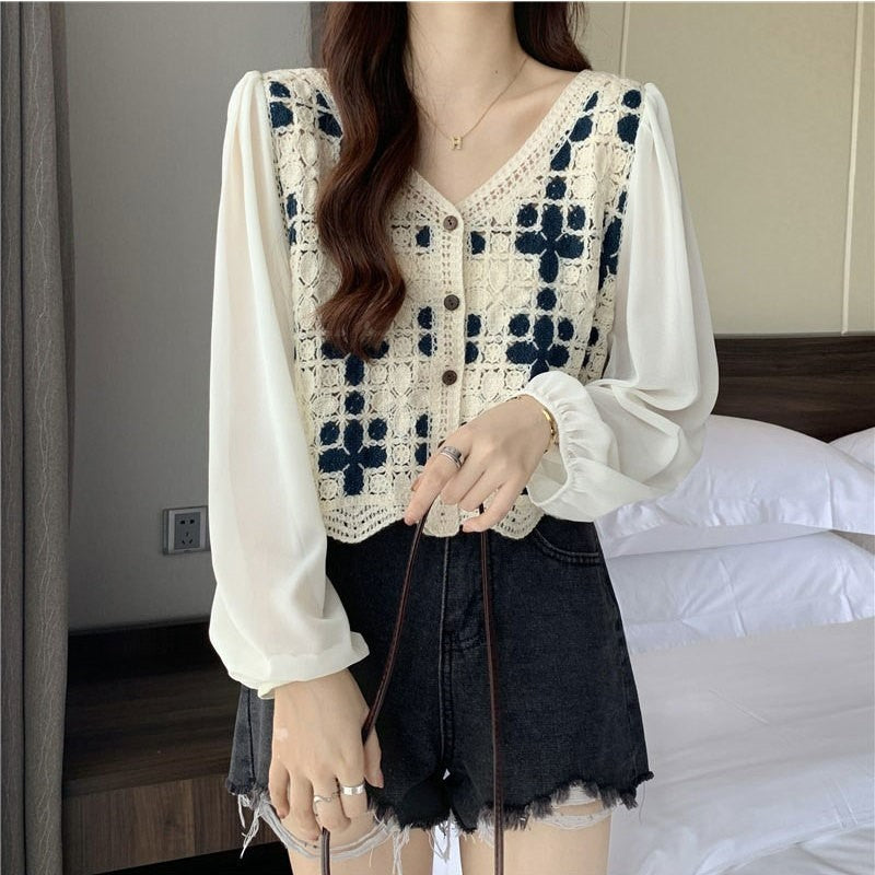 Celine Lacework Blouse