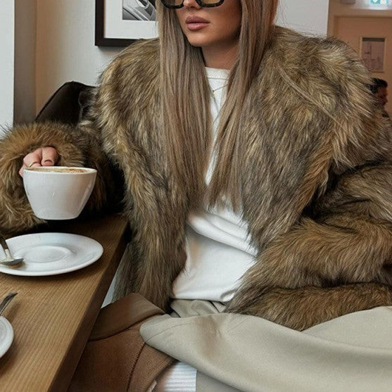 Classic Faux Fur Long Coat