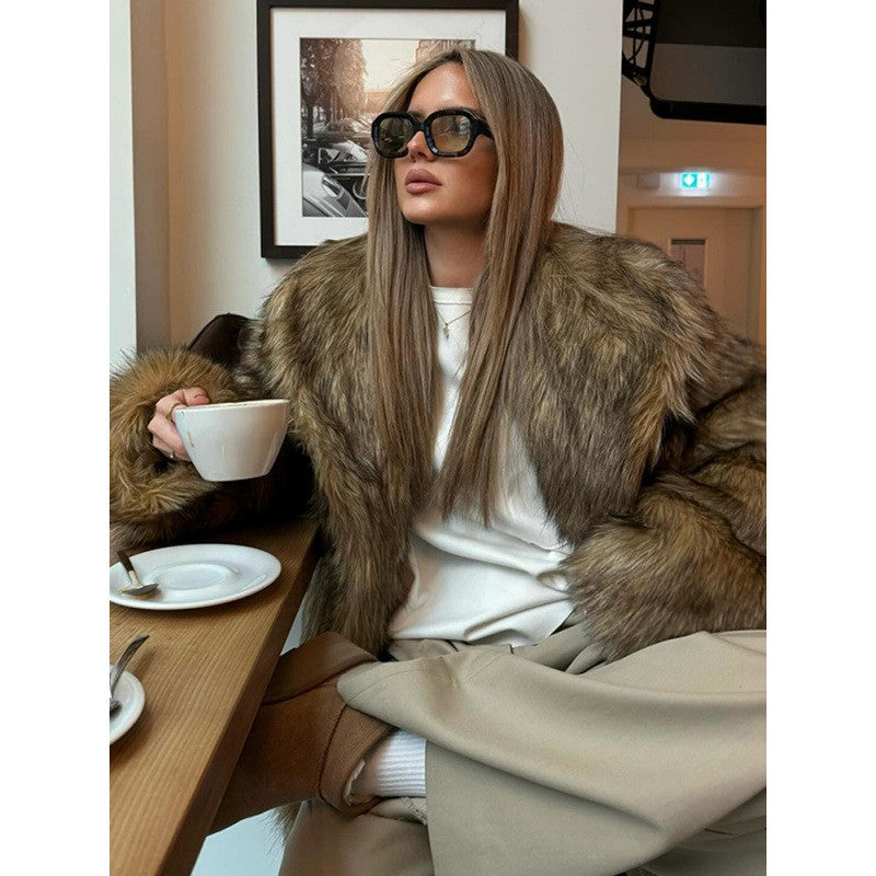 Classic Faux Fur Long Coat