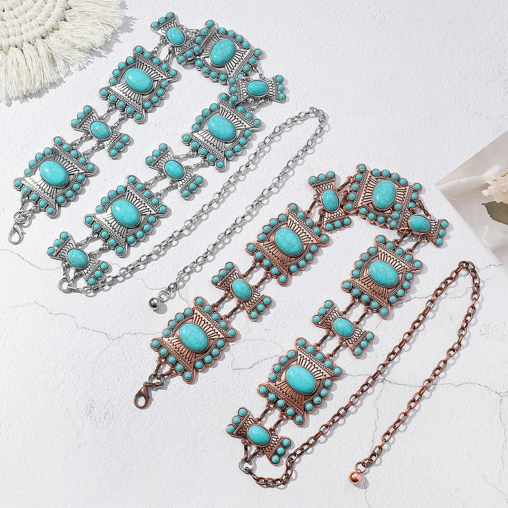 Elara Turquoise Waist Chain