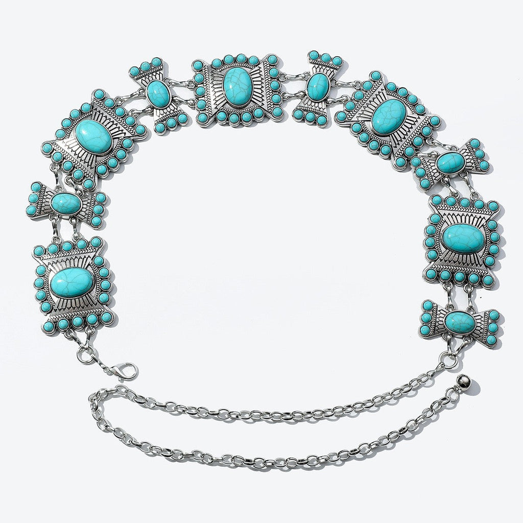 Elara Turquoise Waist Chain