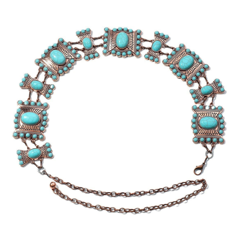 Elara Turquoise Waist Chain