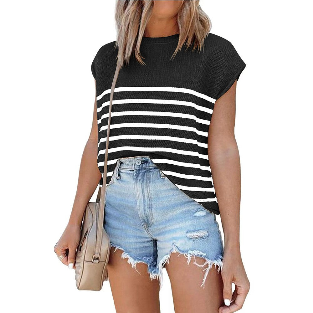 Isolde Striped Knit Tee