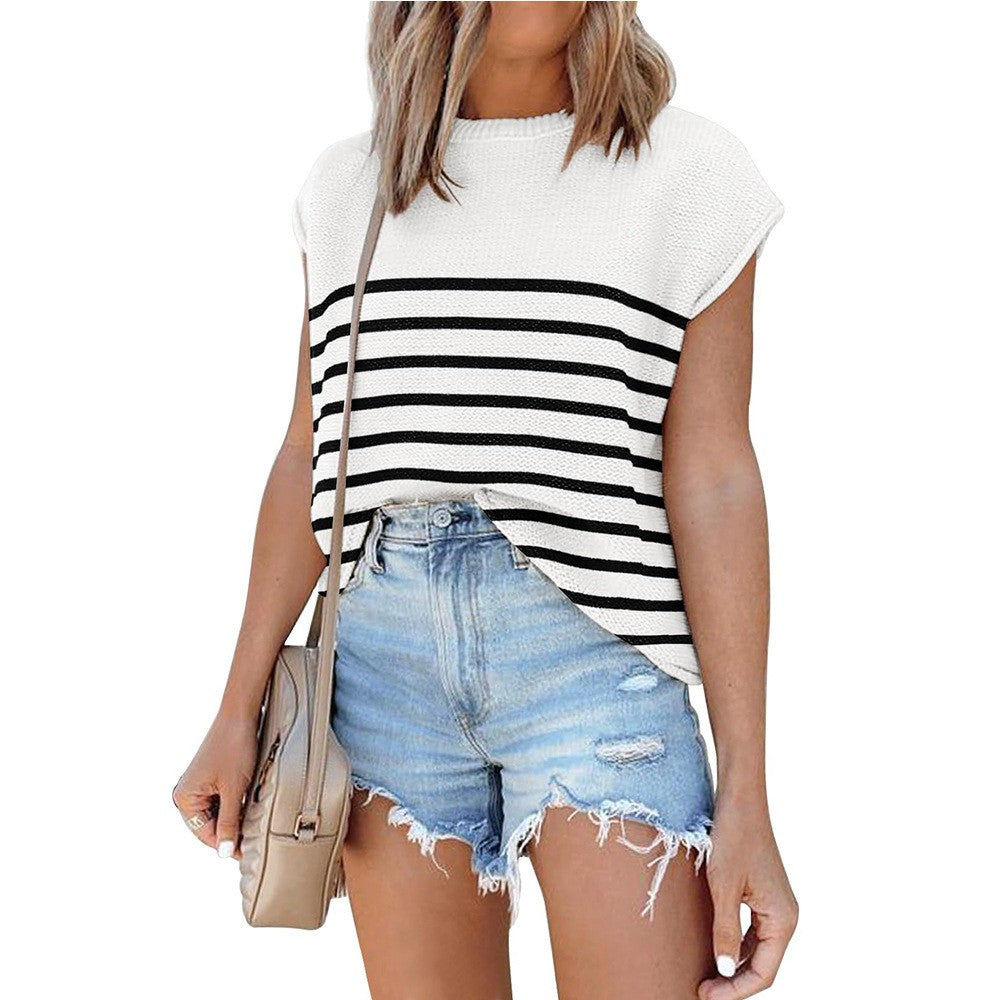 Isolde Striped Knit Tee