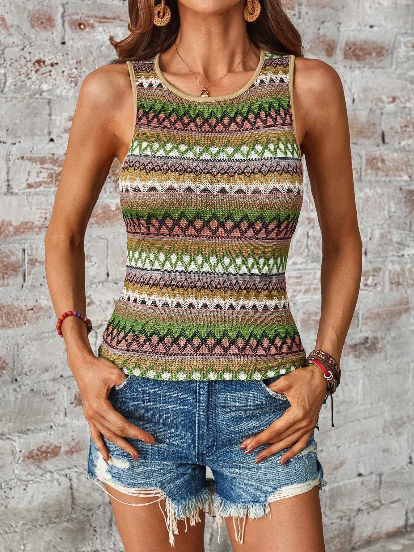 Lyra Geometric Garden Vest