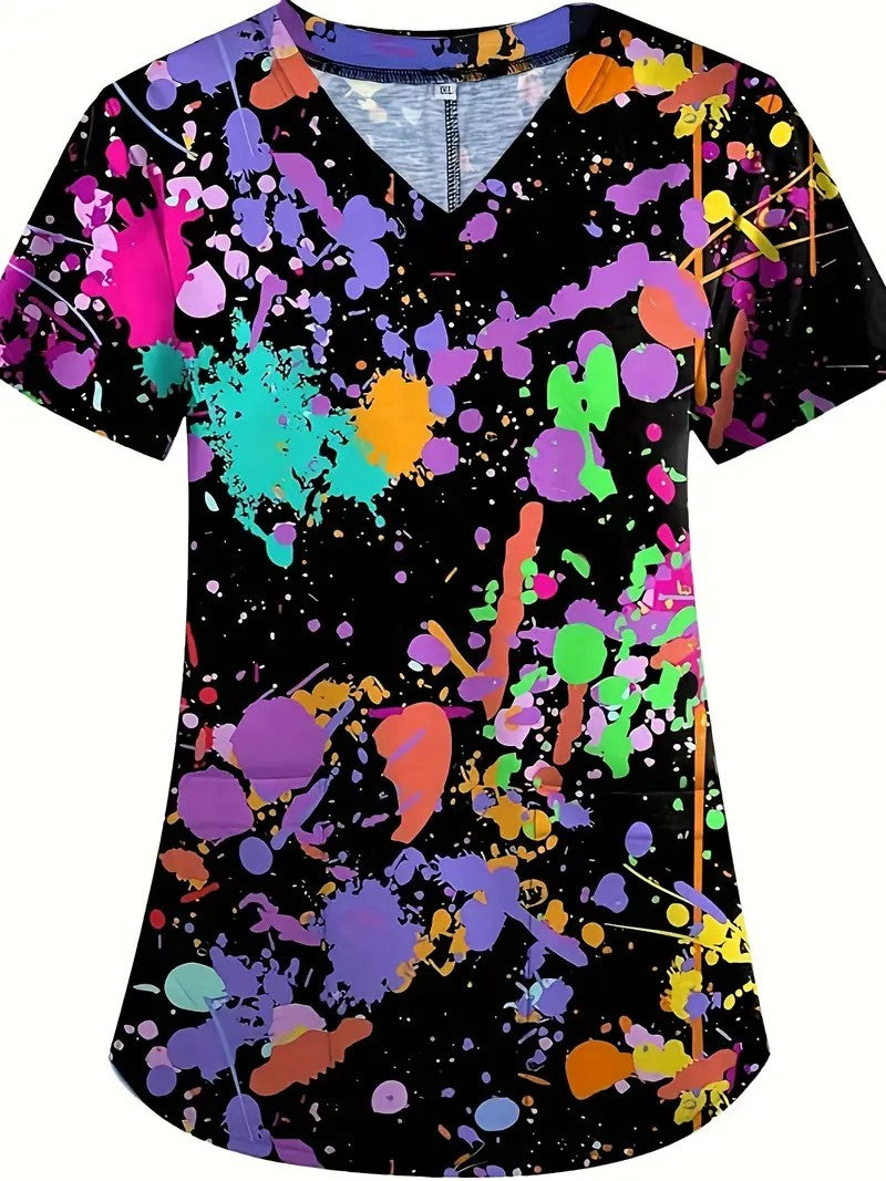 Nova Plus Scrub-Style V-Neck Tee