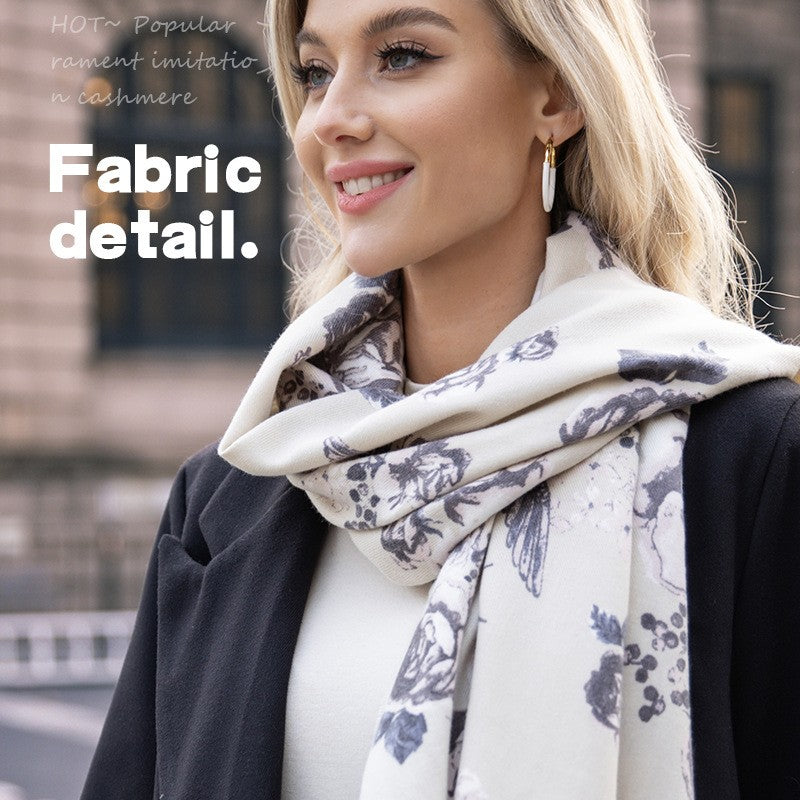 Seraphina Rose Tassel Shawl