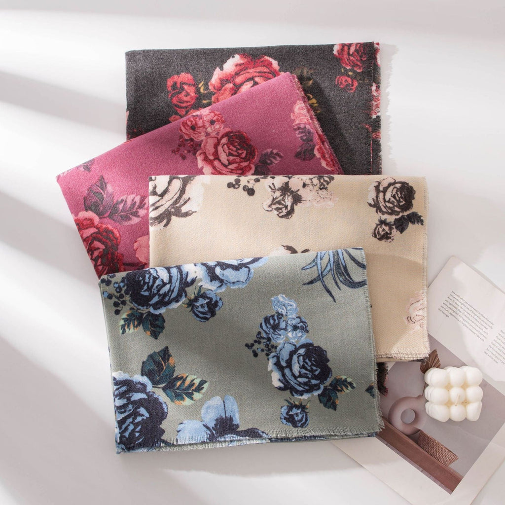 Seraphina Rose Tassel Shawl