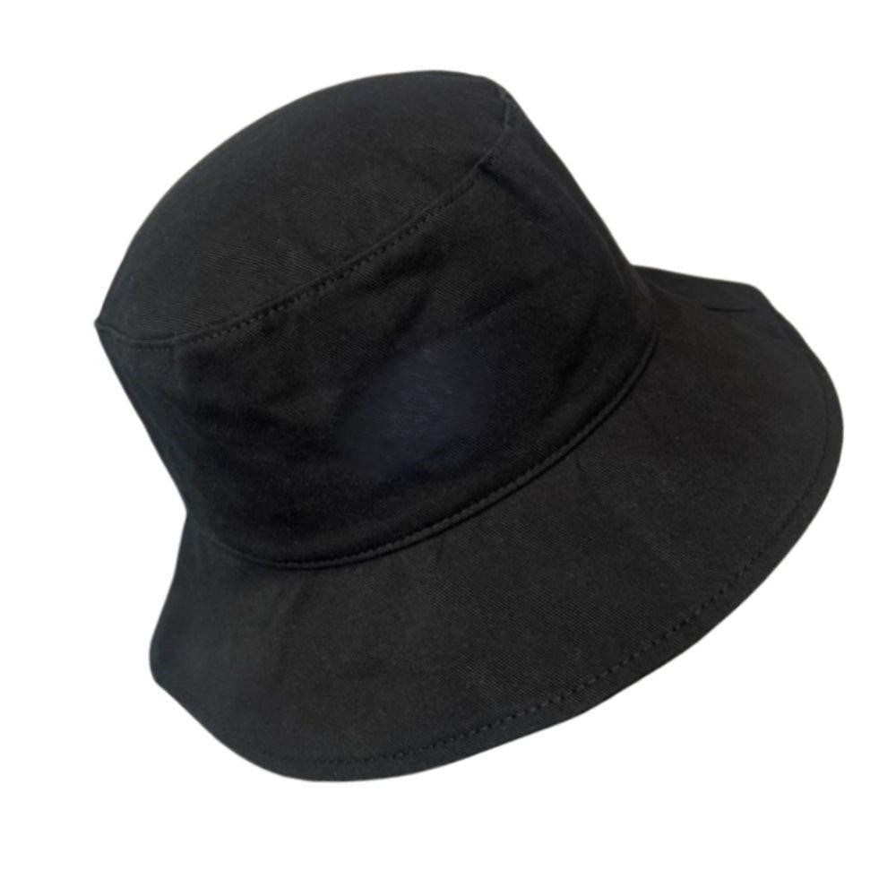 Solara Wide-Brim Cotton Bucket Hat
