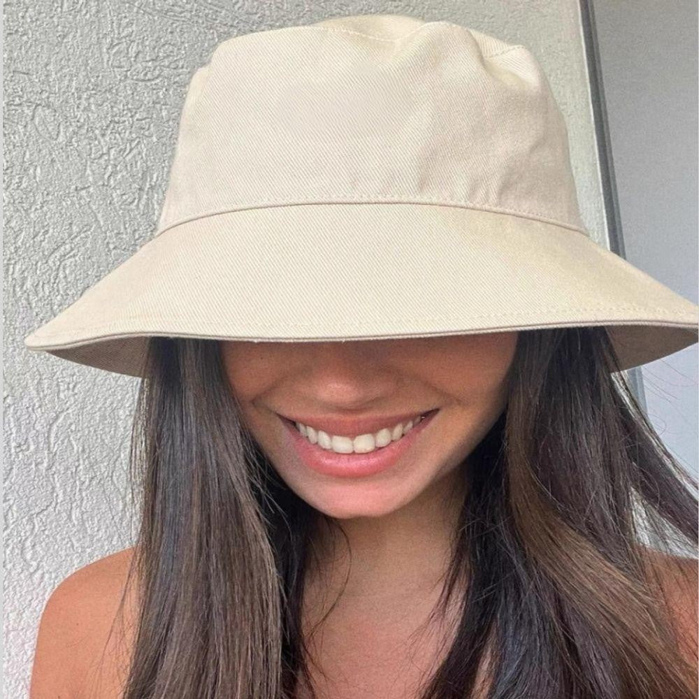 Solara Wide-Brim Cotton Bucket Hat