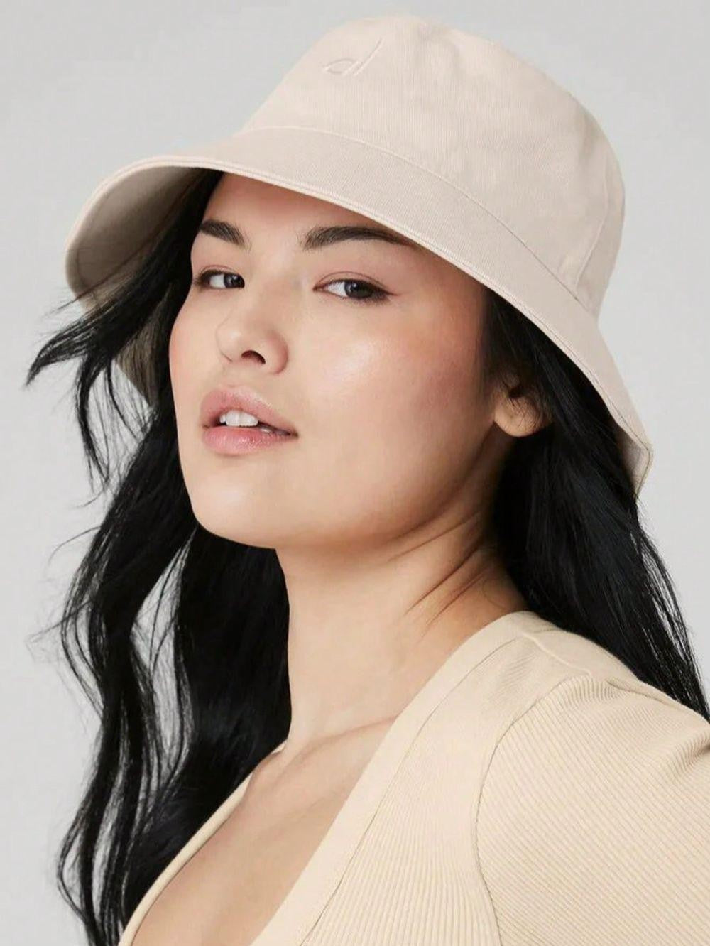 Solara Wide-Brim Cotton Bucket Hat