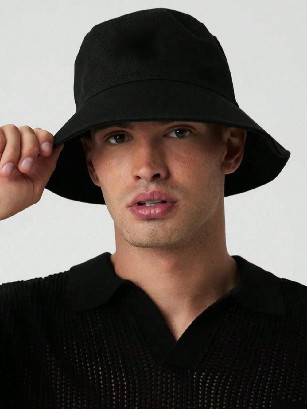 Solara Wide-Brim Cotton Bucket Hat